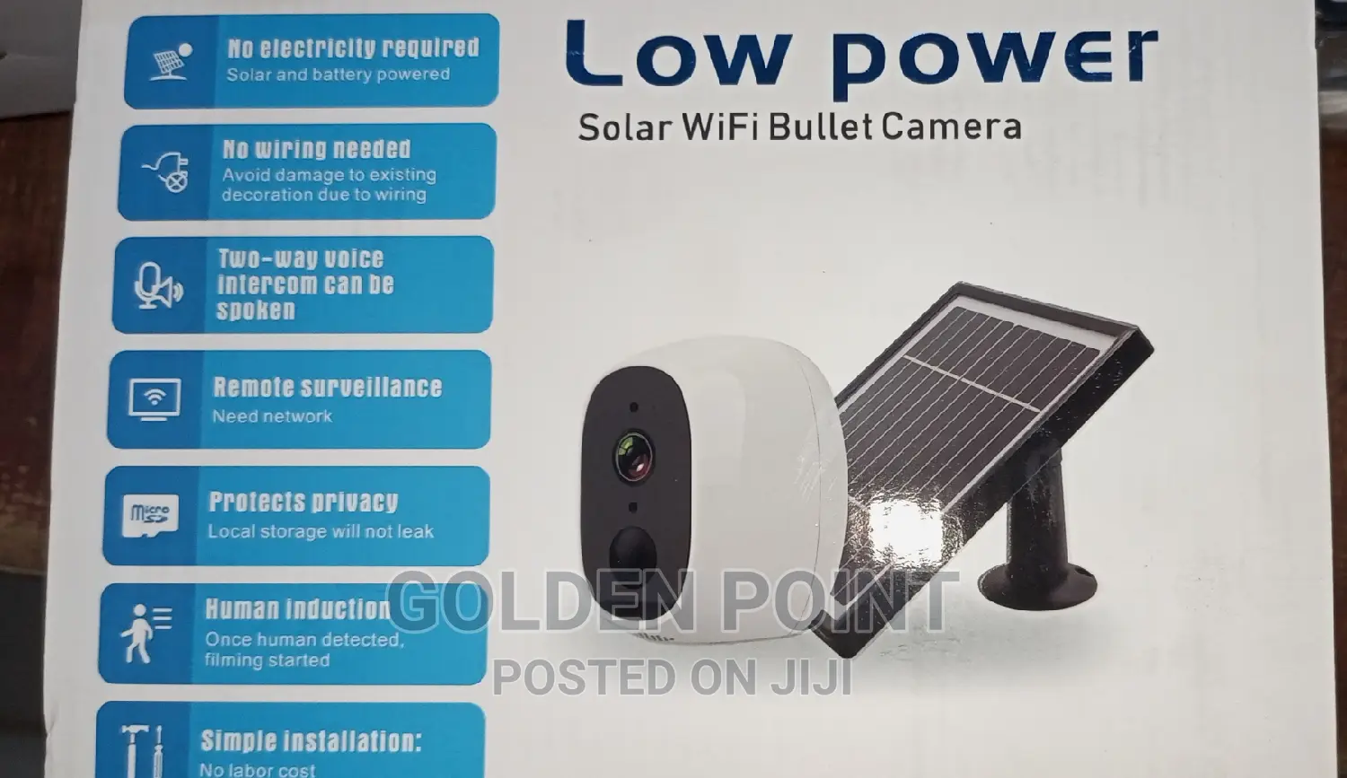 Solar Indoor Surveillance Wireless Camera