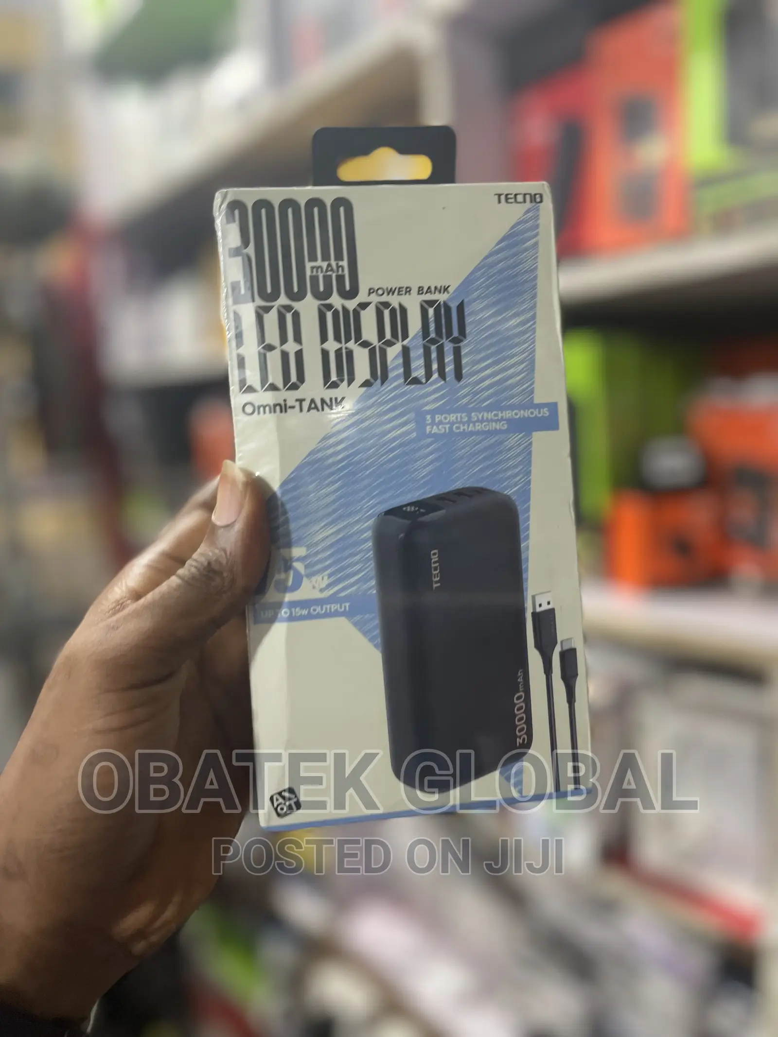 Tecno 30000mah Official Mobile Power Bank USB Fast Charging