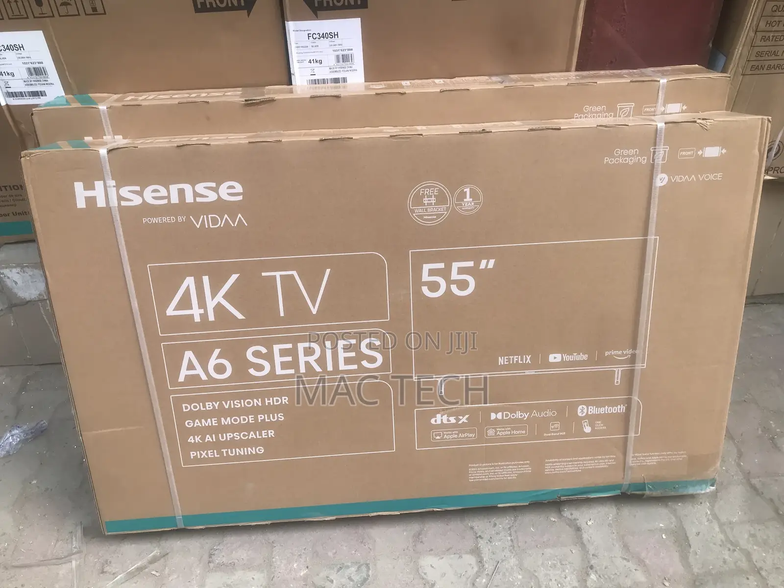 Hisense 55 Inches Smart Tv. 4K UHD With Bluetooth