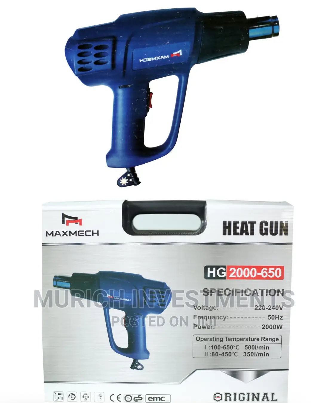 Maxmech Heat Hot Air Blow Gun Hg2000-650