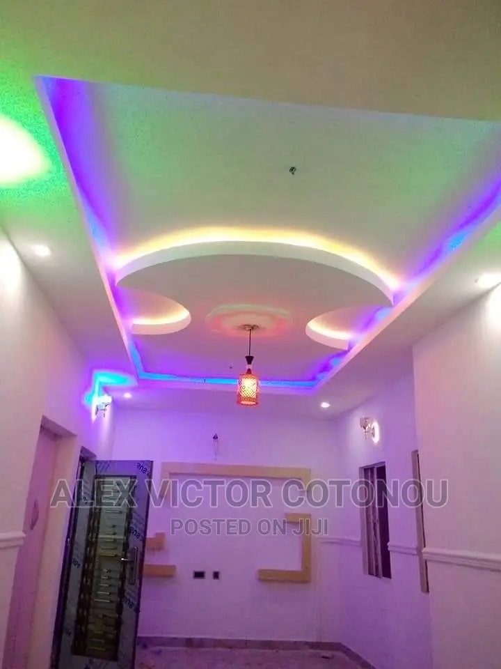 Pop Ceiling, Wall Screeding,Tv Stand and Inside Decorations