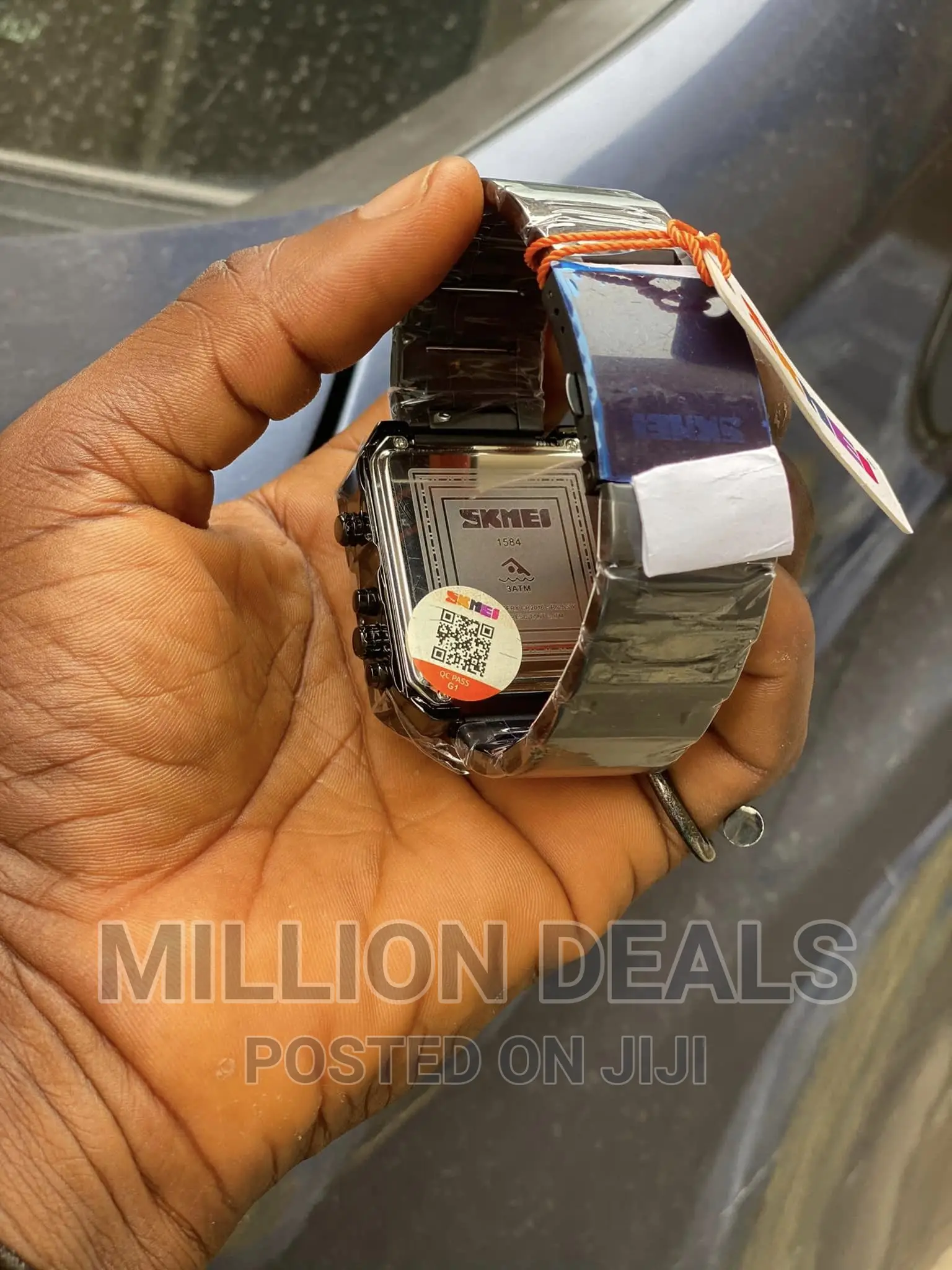 Square Unique Black Men's Waterproof Wrist Watch