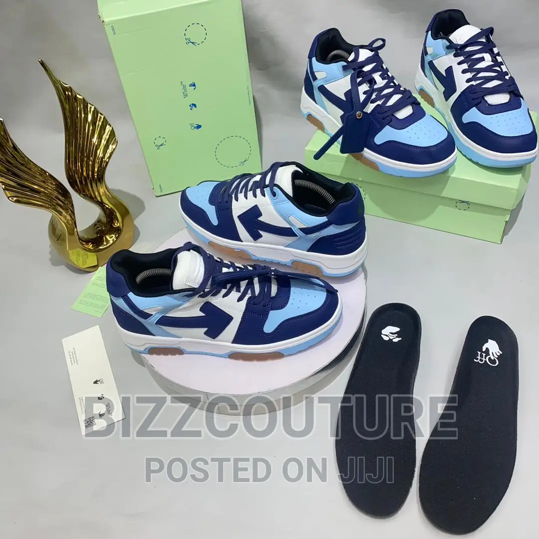 Original OFF-WHITE Blue/White Sneakers Available in Store