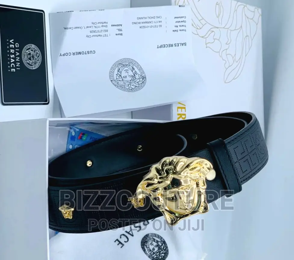 Original VERSACE Leather Strap Belts Available in Store
