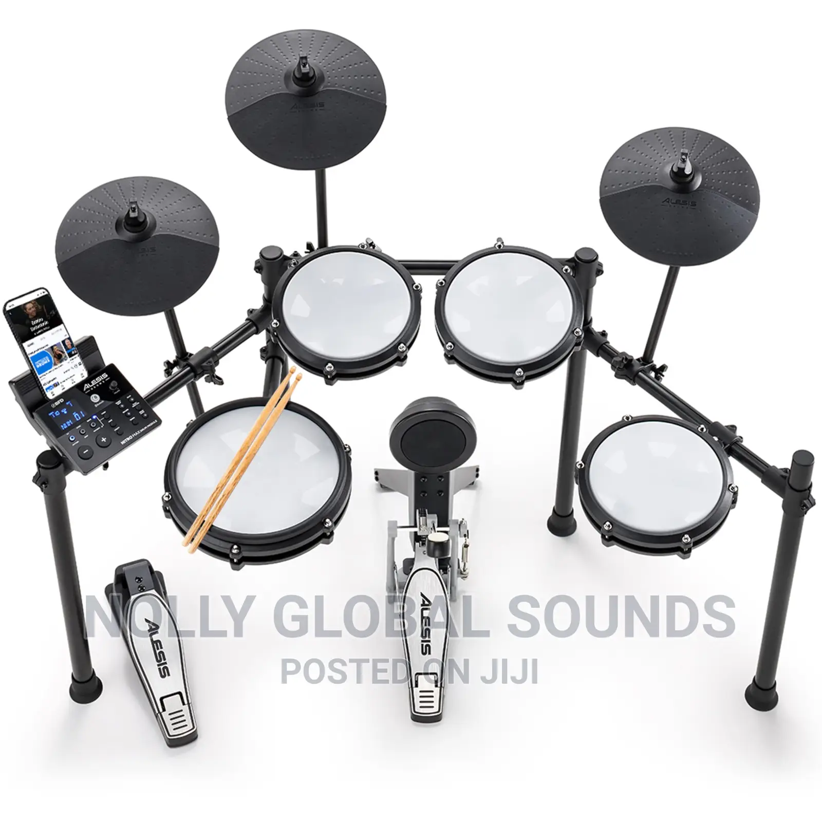 Alesis Nitro Mesh Kit Electric Drum Set With Pads, Bluetooth