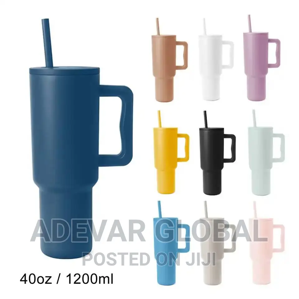 Thermos Water Tumbler With Handle Water Bottle With Straw