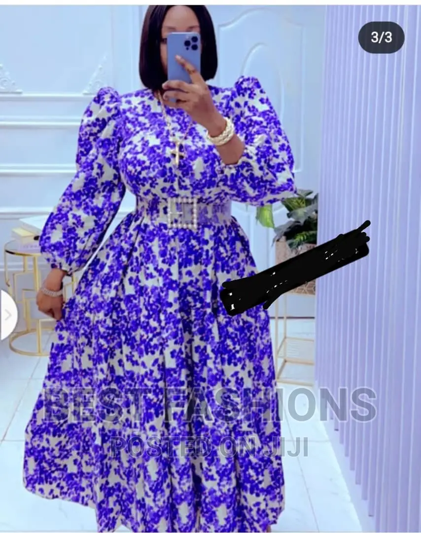 Cute Ladies Floral Print Gown
