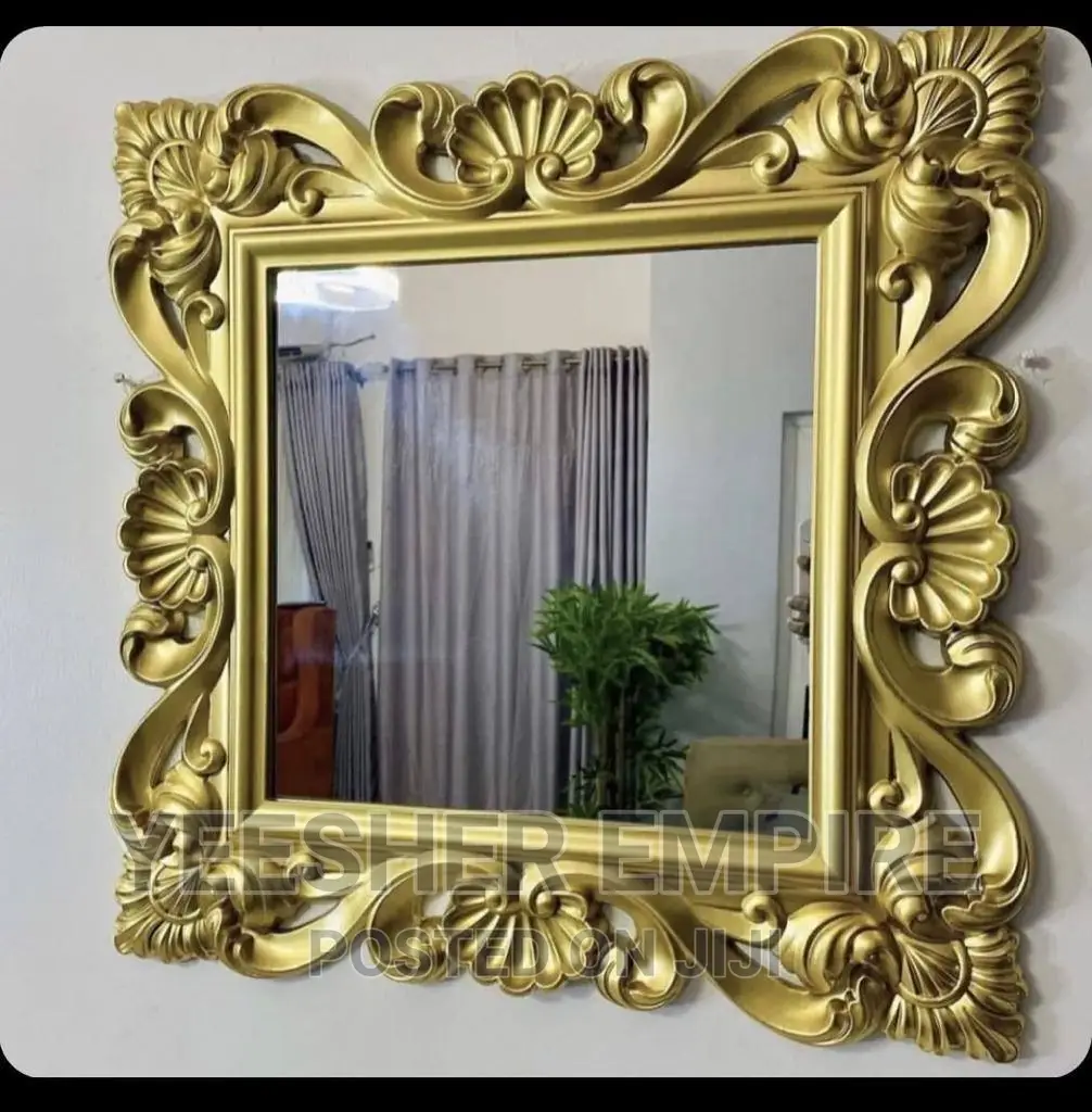 Vintage Square Gold Mirror