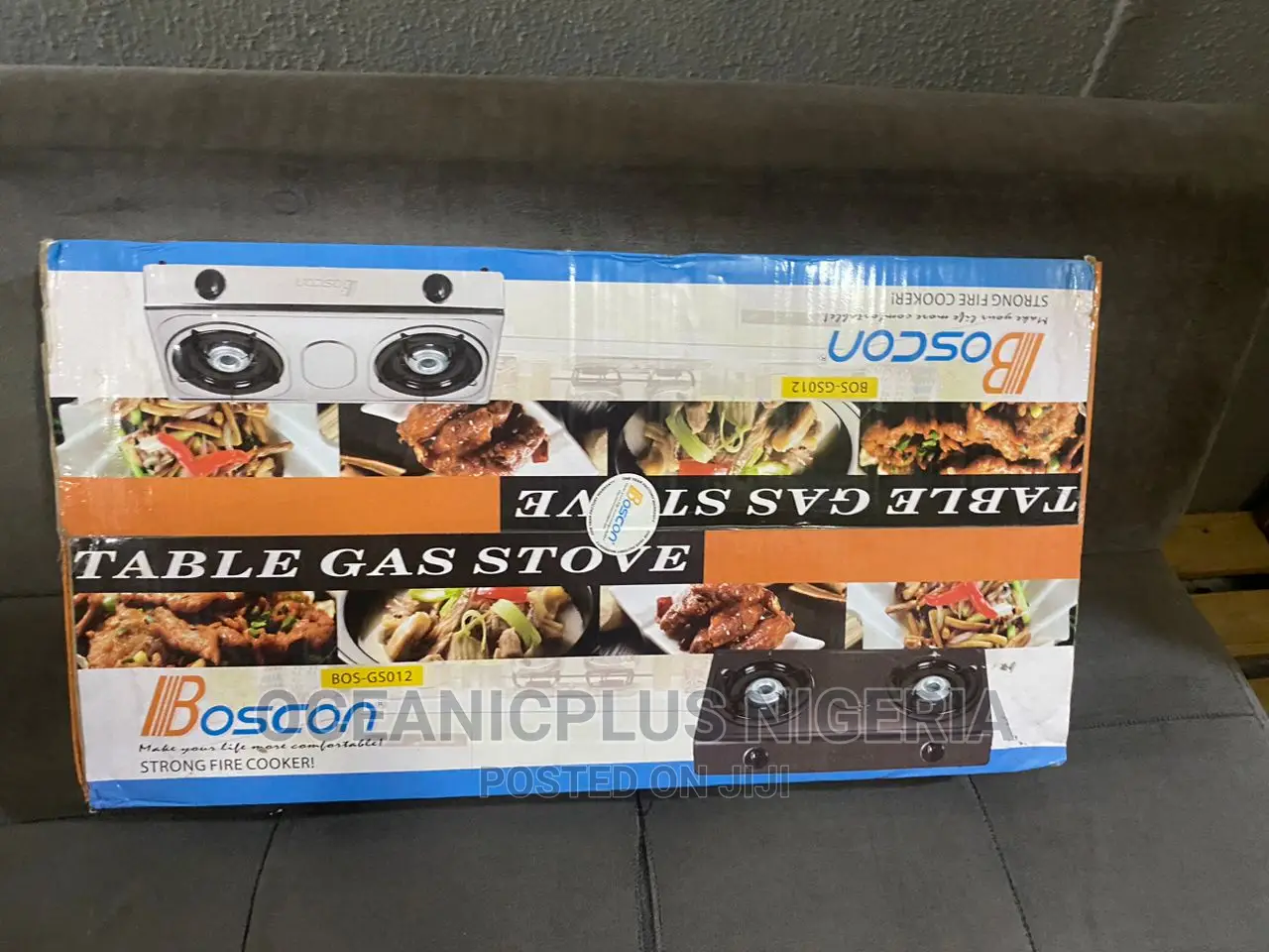 Black Boscon Table Top Gas Cooker With - 2 Burner Home Fit