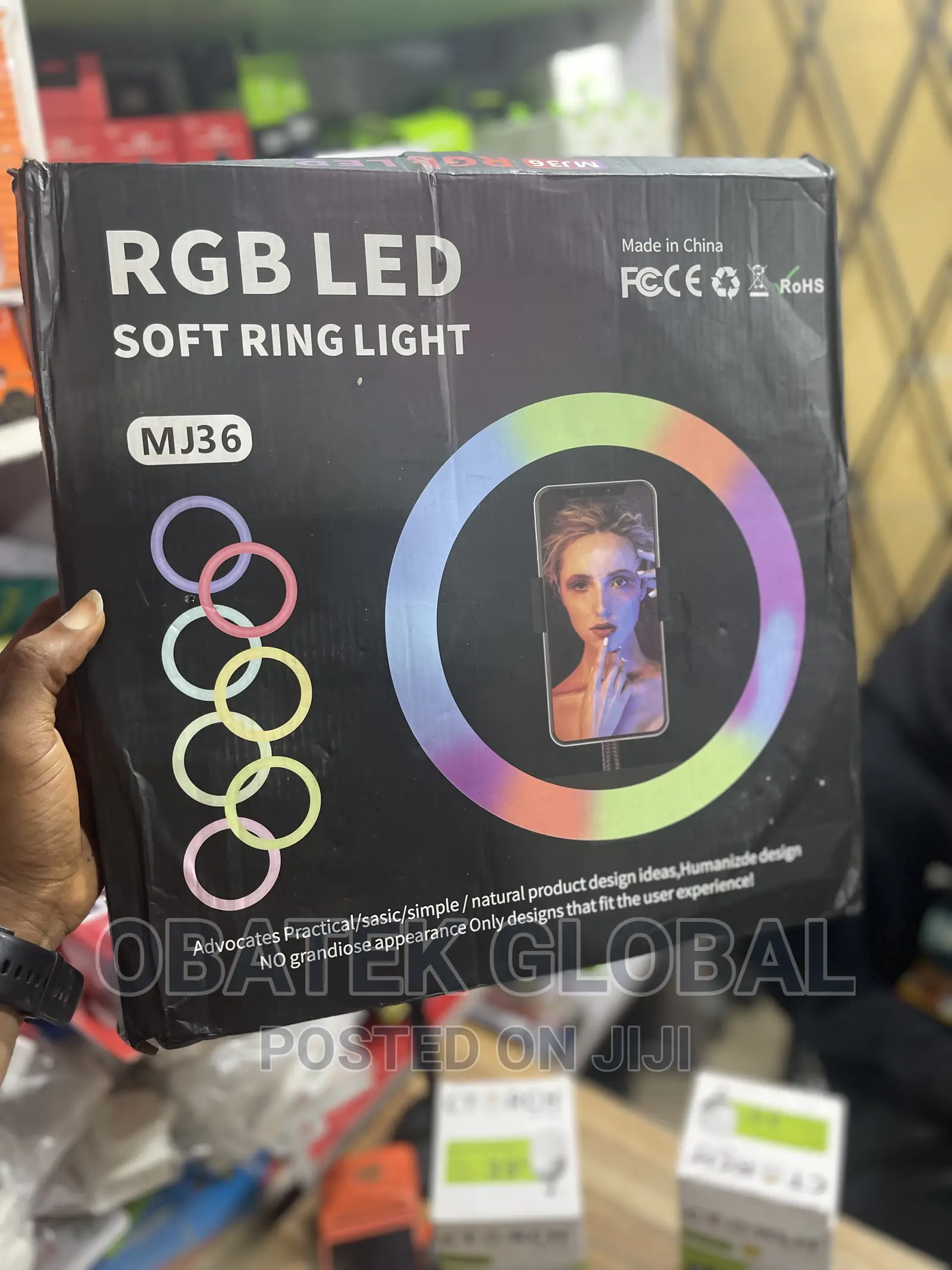 RGB 14 Inches Selfie Ring Light With Stand 35.5cm-15 Colours