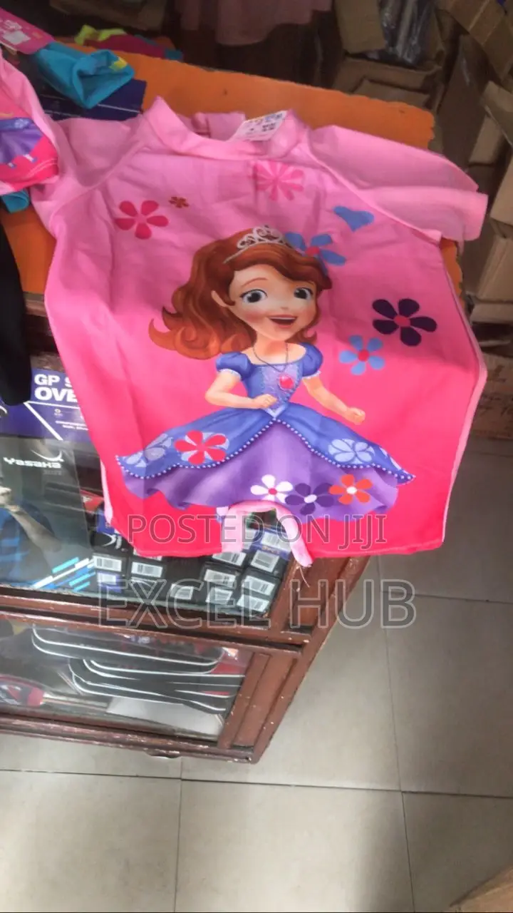 Children Swimming Suite Pink With Cap