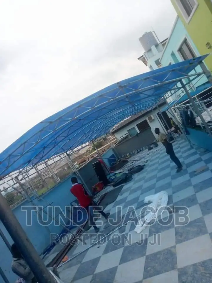 Carport 5m By 5m Made With Dampalor Sheet And H Beem Iron