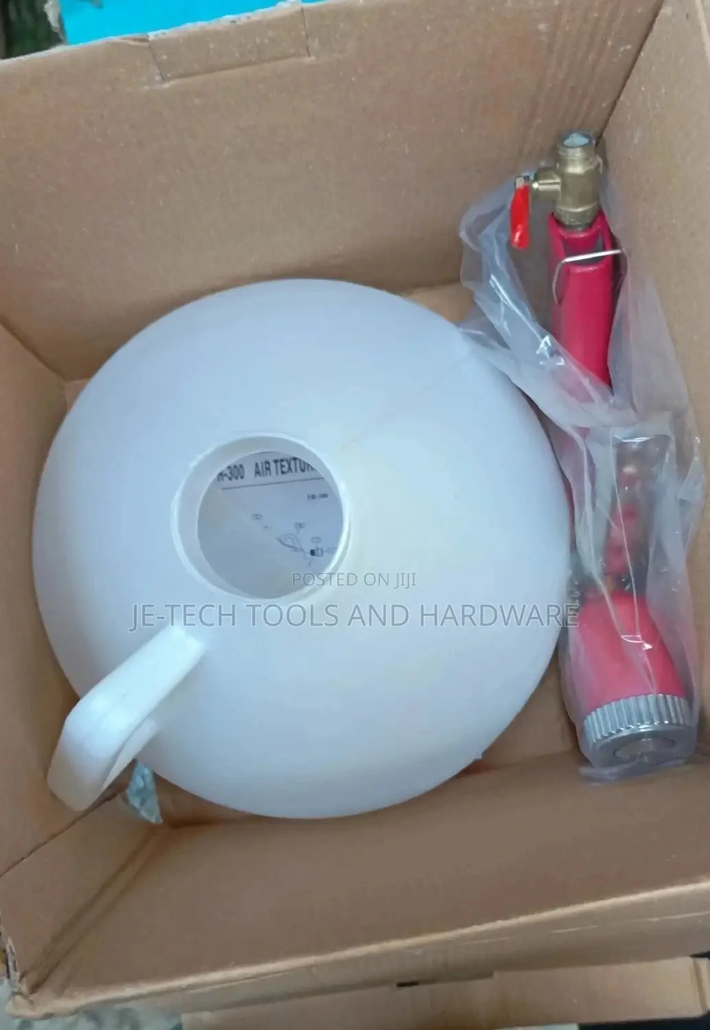 Pneumatic Air Hopper Spray Gun Texture Tube With 3 Nozzle