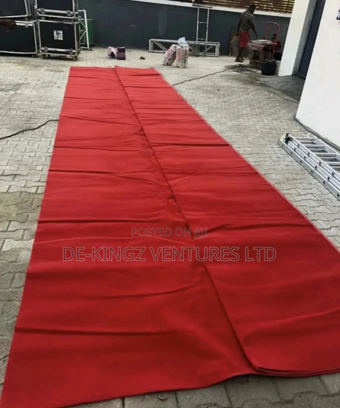 Carpet Grass Rug of Red 30mm Color Italian