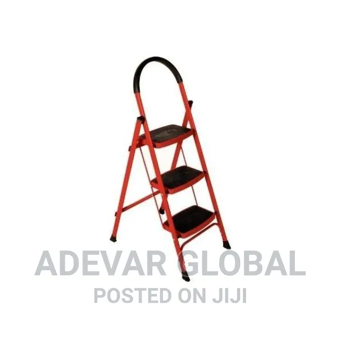 3 Steps Durable Foldable Steel Ladder for Home Office