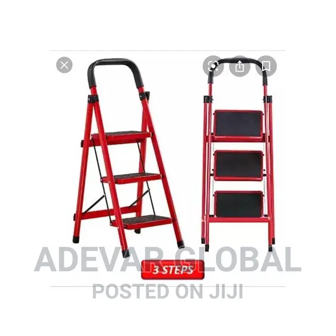 3 Steps Durable Foldable Steel Ladder for Home Office