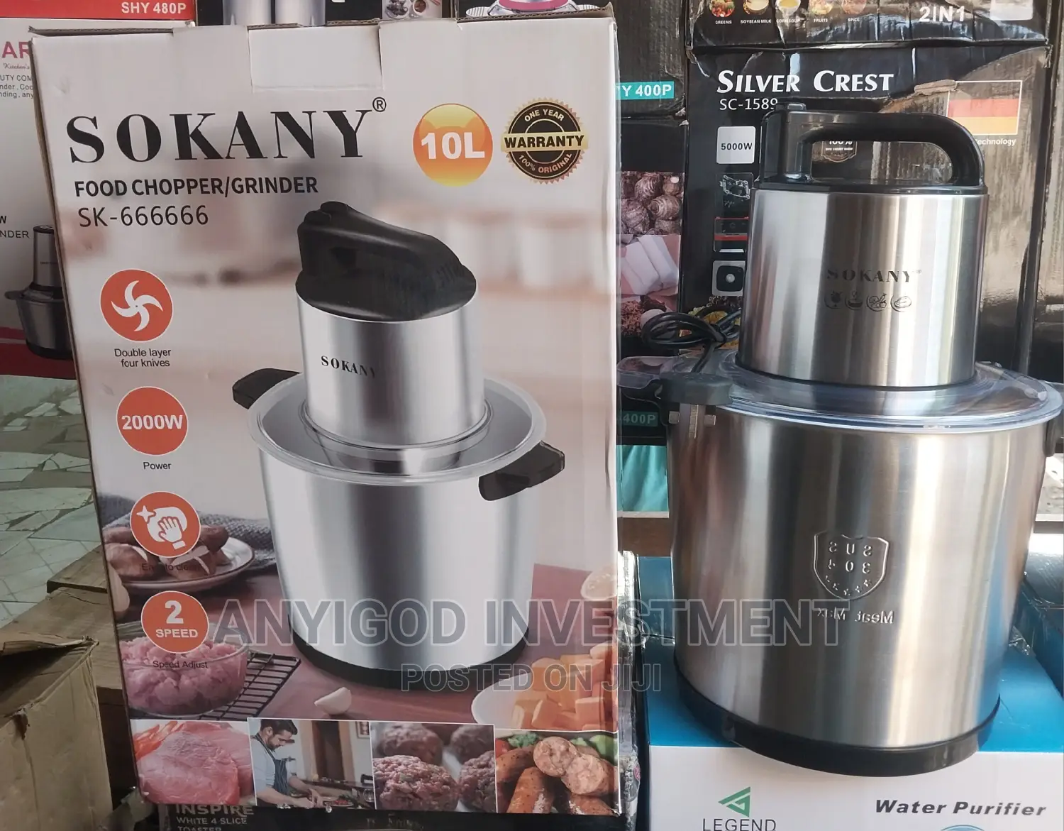 Sokany 10L Yam Pounder 2000watts
