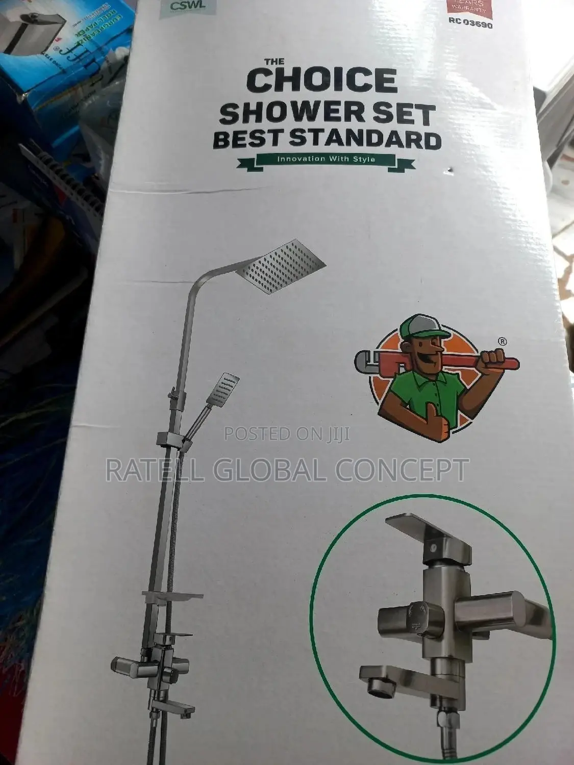 The Choice N149 Heavy Guage Shower Set With Soap Dish