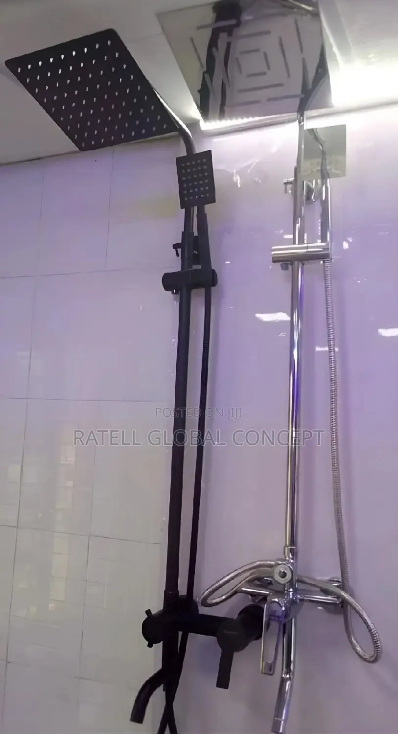 Huma Black Shower Mixer Set