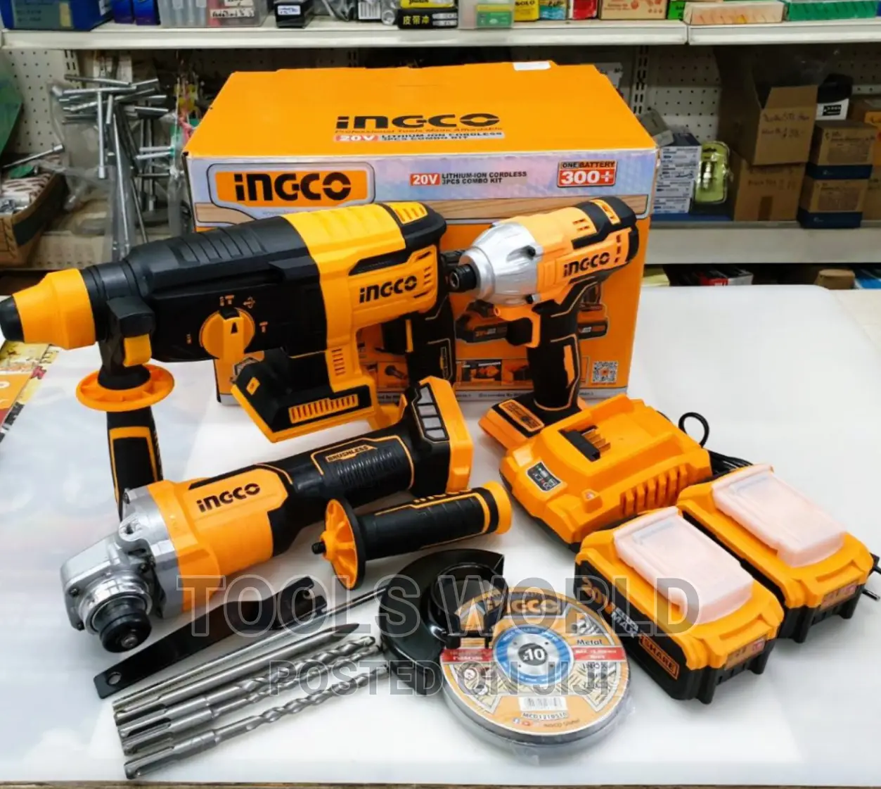 Ingco Lithium-ion Cordless 3pcs Combo Kitcosli230520