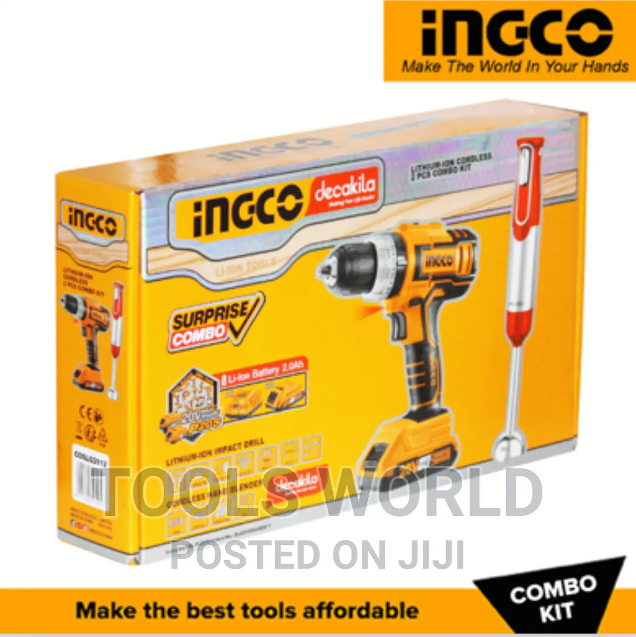 INGCO Lithium-Ion Impact Drill (CIDLI20031) 2pcs Combo