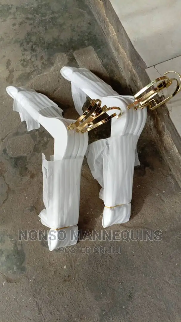 Gold Head and White Body Clothes Hangerz