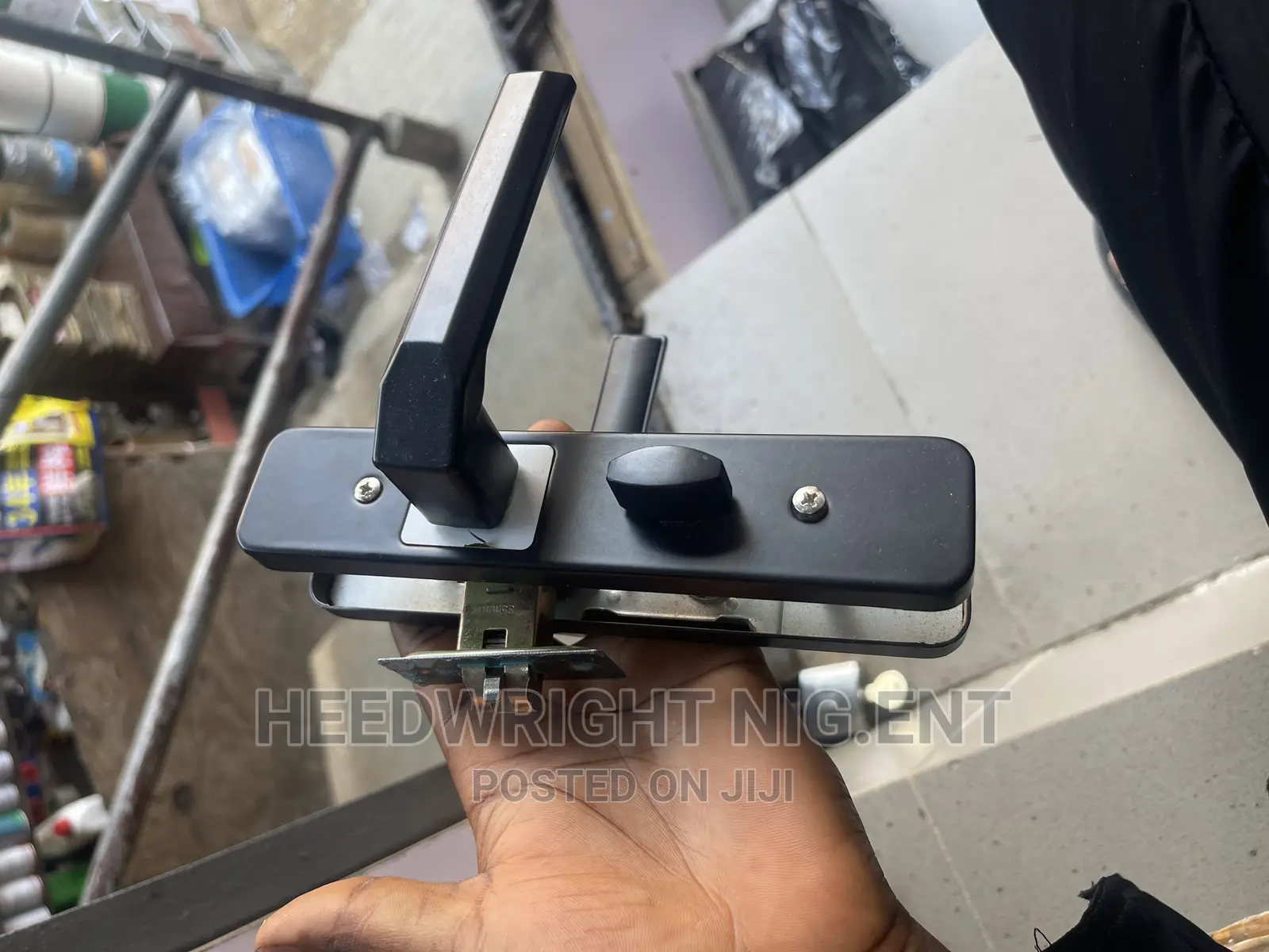 Matte Black Toilet Lever Knob Set