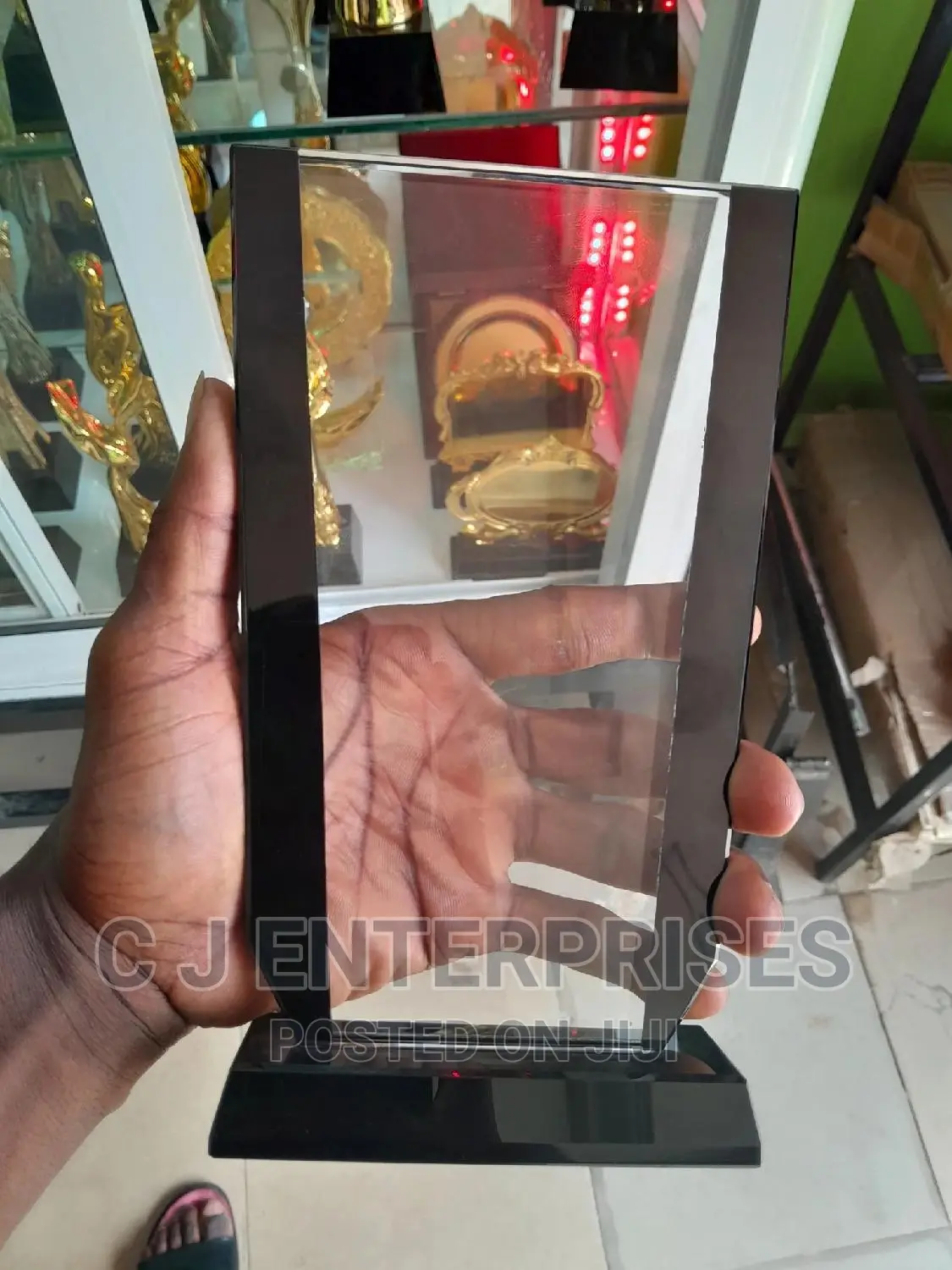 Glass Award Plaque D550