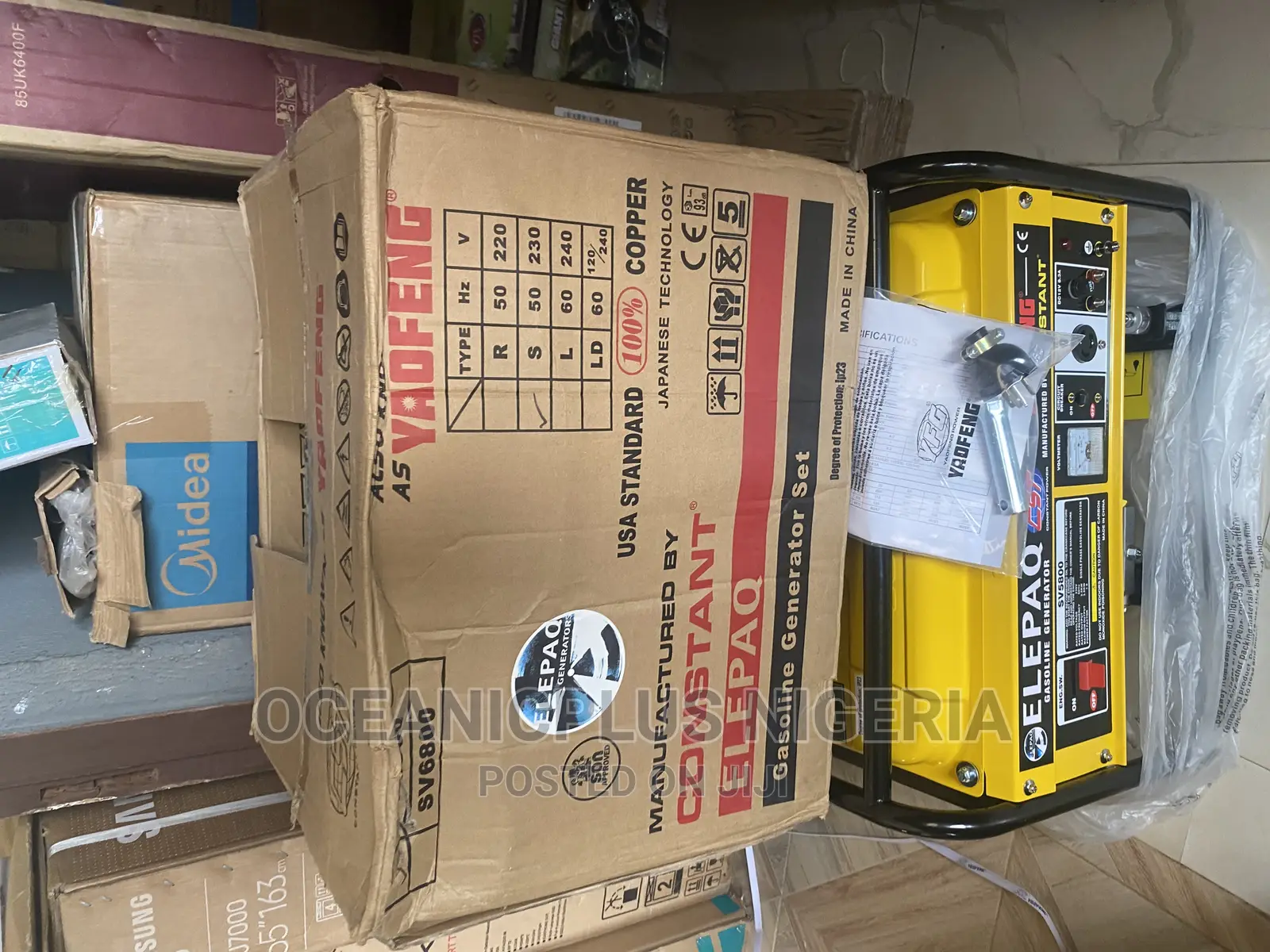 Reliable Elepaq Constant 3.5kva Manual Generator (Sv5800