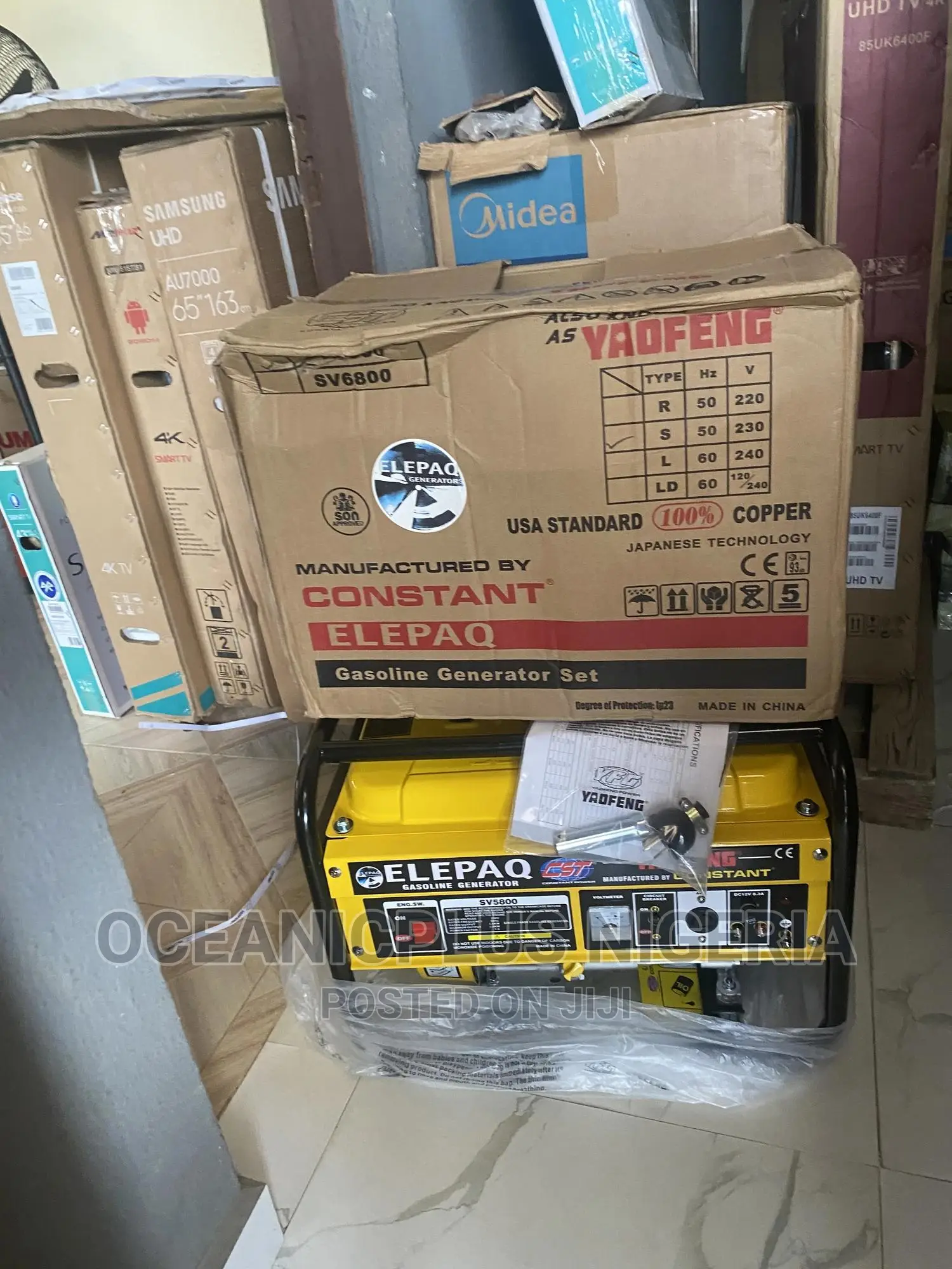 Built-in Elepaq Constant 3.5kva Manual Generator (Sv5800