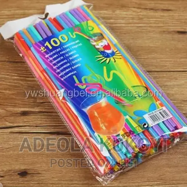 (20 Packs)6mm Pack of Multi Colored Chapman Straw
