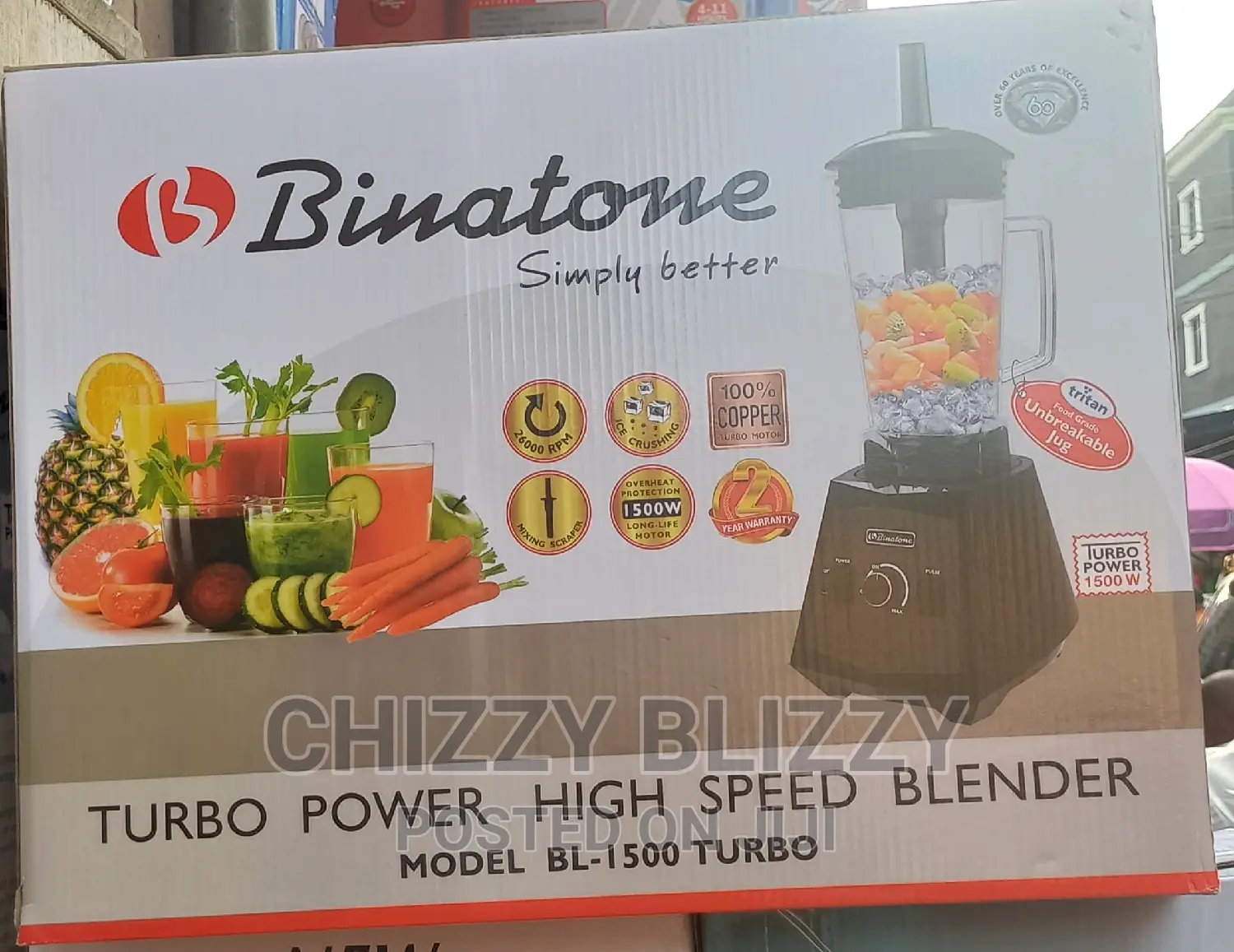 Binatone Blender and Grinder With Unbreakable Jar