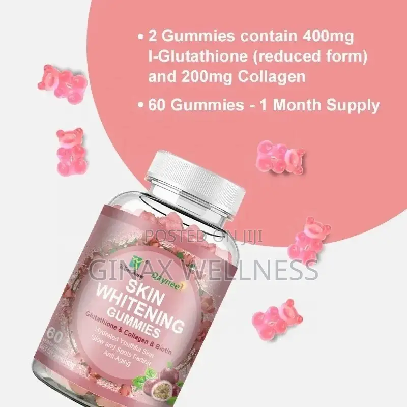 Skin Whitening Gummies With Glutathione and Collagen