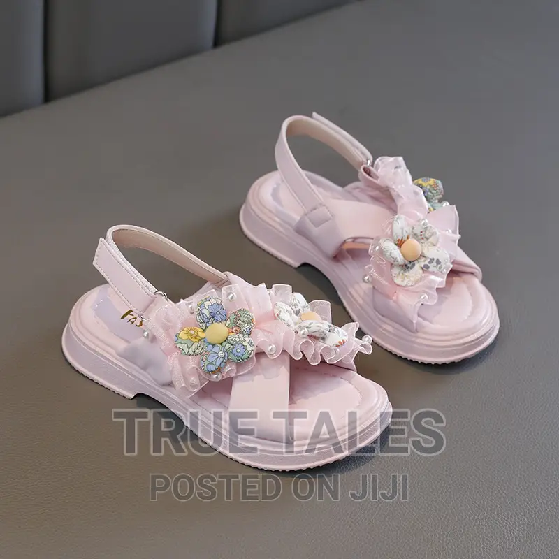 Embellished Girls Flower Sandals Sizes 26 to 37