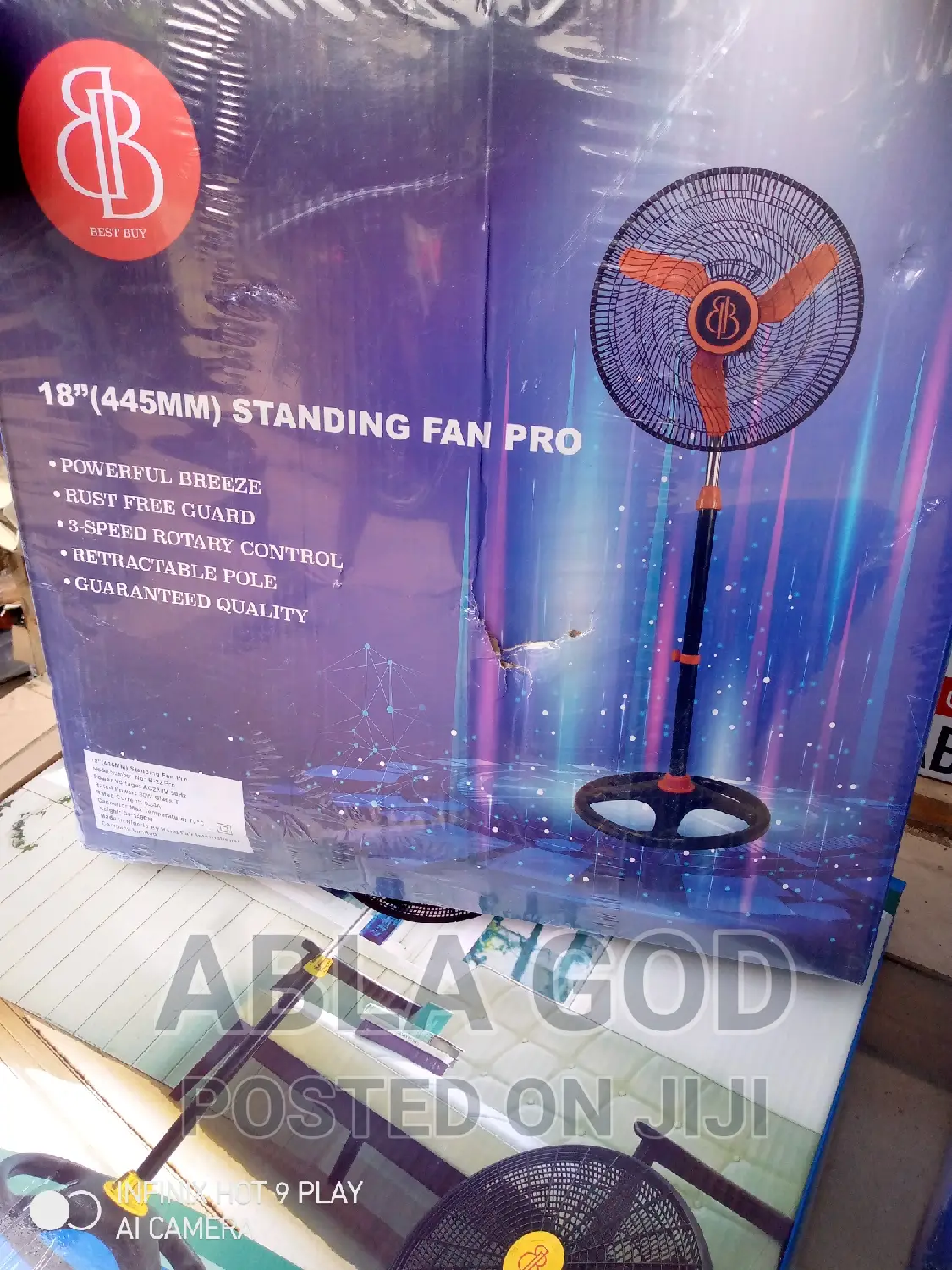 BB 18 Inches AC Standing Fan Powerful Breeze 80w