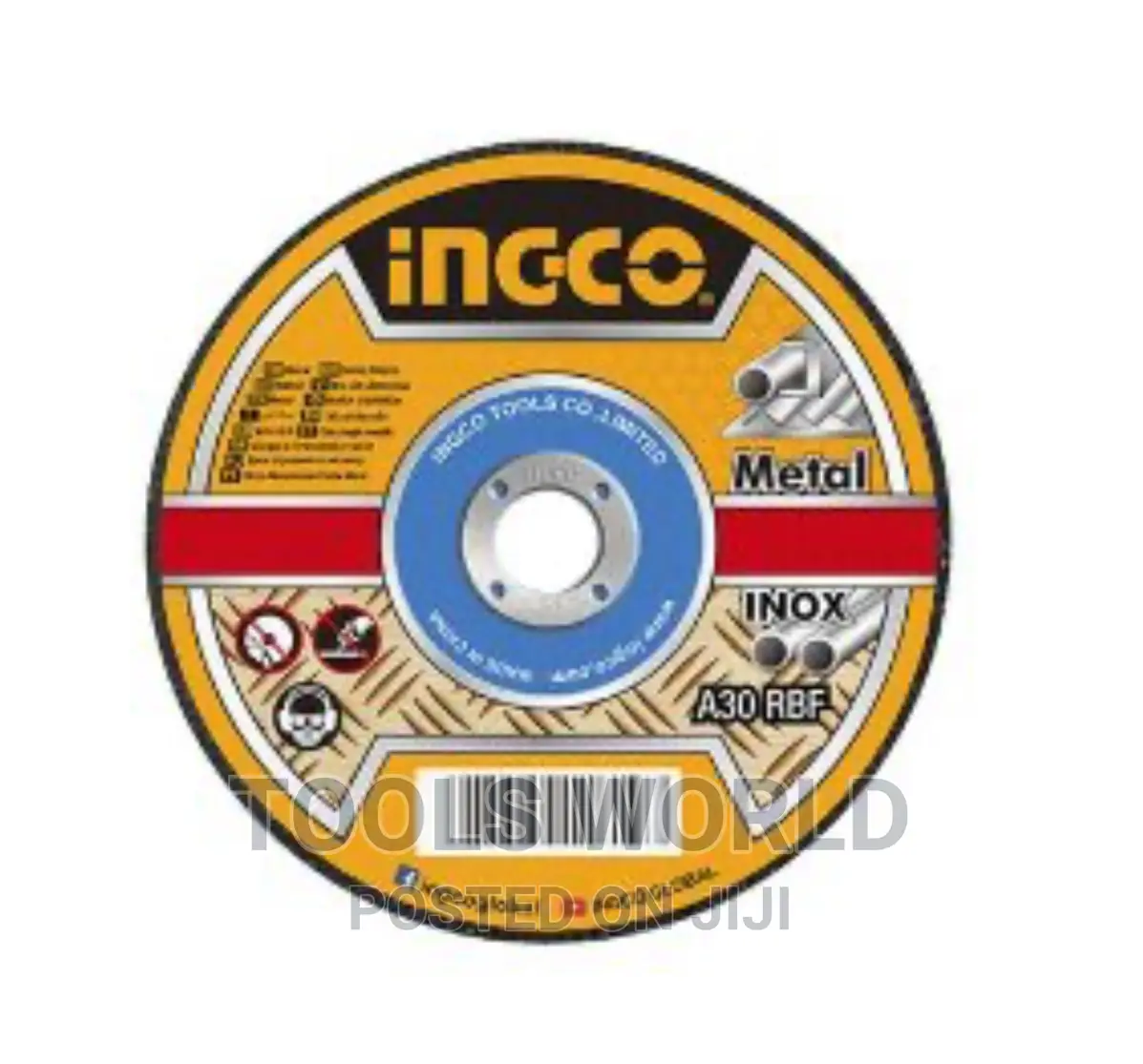Ingco McD121155 Flat Centre Cutting Disc for Metal 10-Pieces