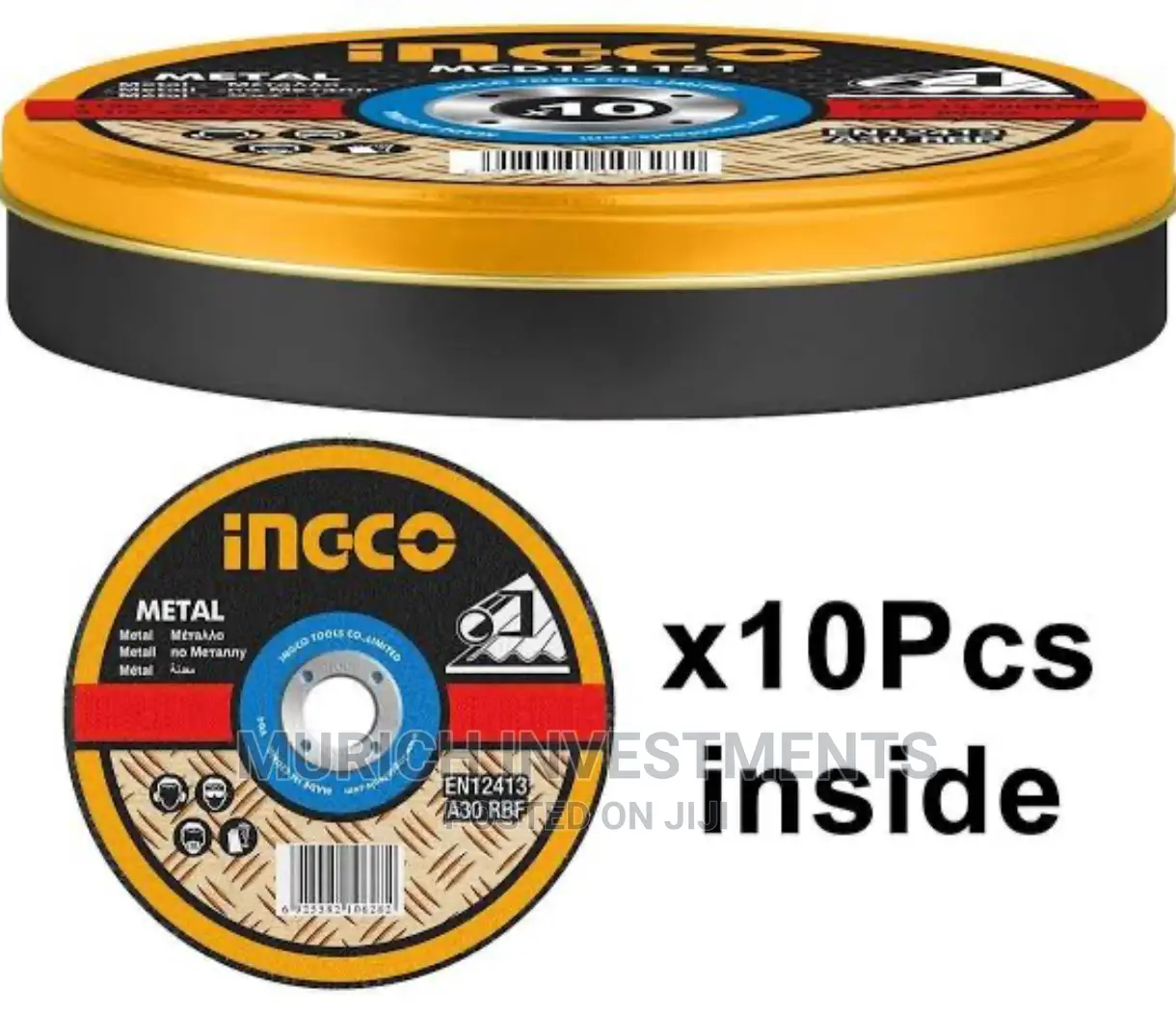 Ingco Abrasive Metal Cutting Disc 115mm X 10pcs