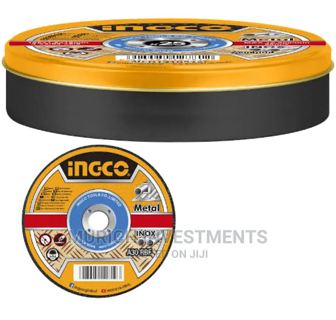 Ingco Abrasive Metal Cutting Disc 115mm X 10pcs