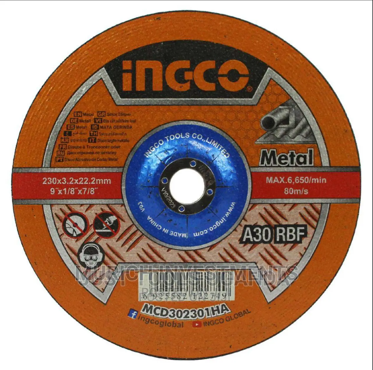 Ingco Metal Cutting Disc 9” X 10pcs