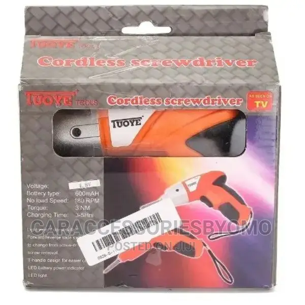 Tuoye 45pc Rechargeable Cordless Screwdriver Drill Tool