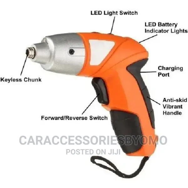 Tuoye 45pc Rechargeable Cordless Screwdriver Drill Tool