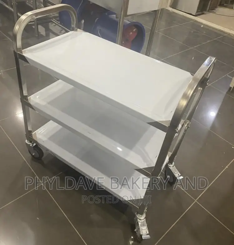 Utility/Food Stacking Service Trolley 3-layer