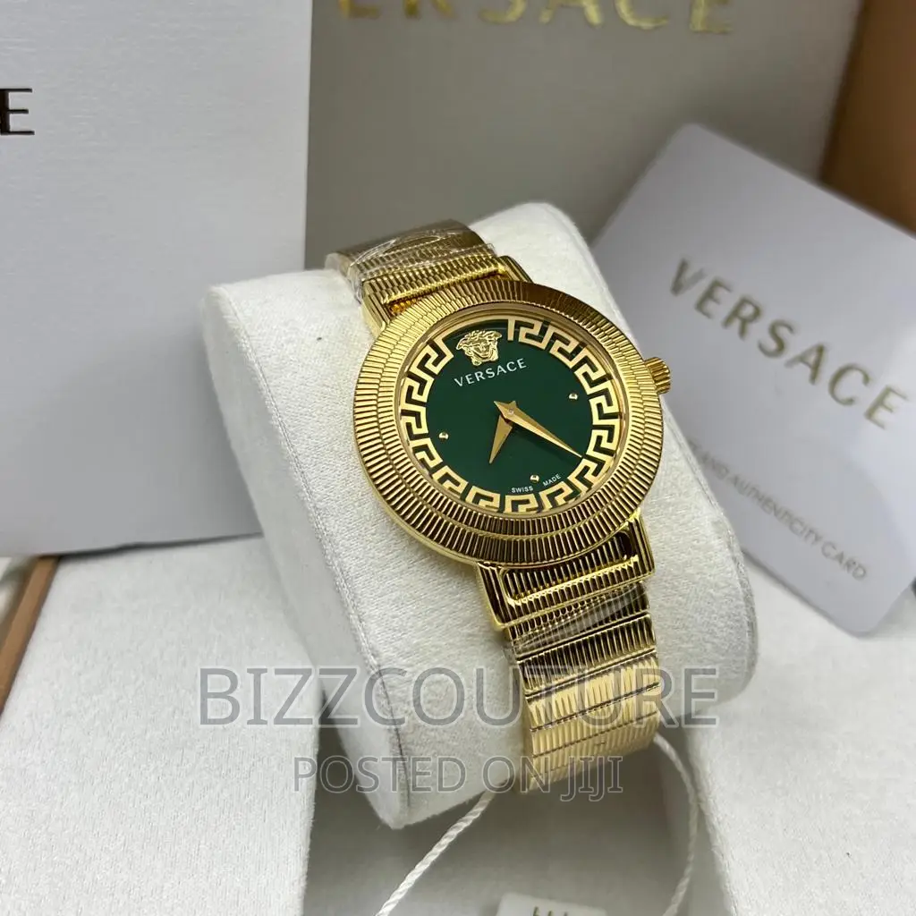 Original Versace Woman's Gold Chain Watch Available in Store