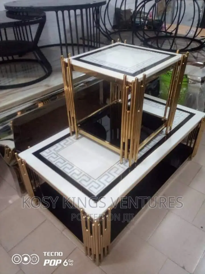 Marble Versace Center Table With Two Side Stools