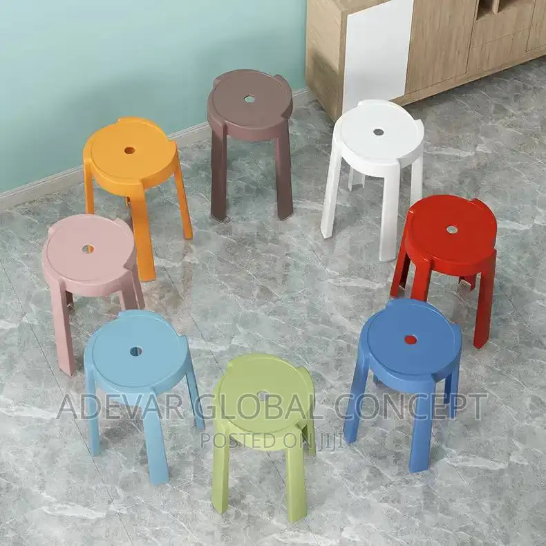 Nordic Household Dining Stool Chair Thickened Simple Plastic
