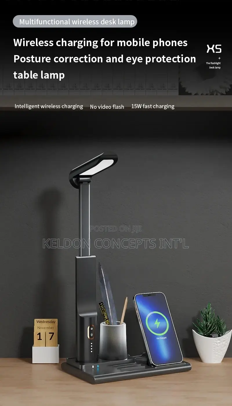 New Multi-Purpose Desk Lamp Wireless Removable Charger