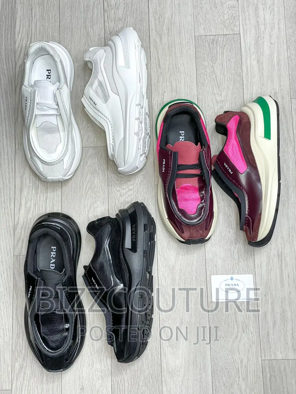 Original PRADA PANELLED Leather Chunky Available in Store