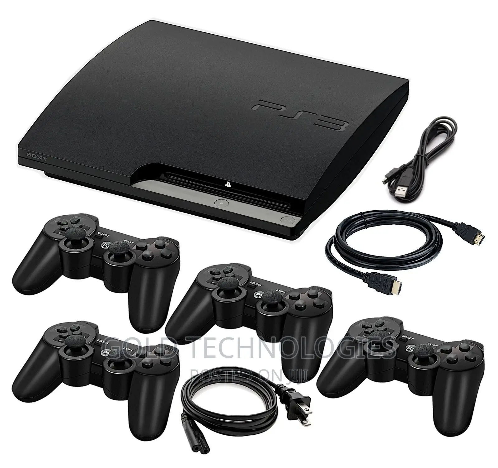 PS3 Slim Playstation3 Game Console +1pad +Games +Accessories