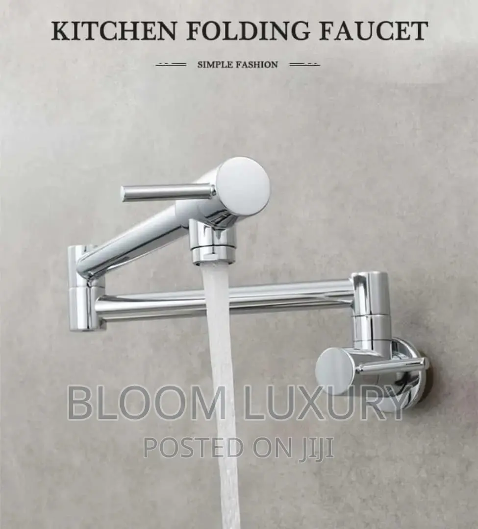 Pot Filler Wall Mount Kitchen Taps Double Joint Nozzles