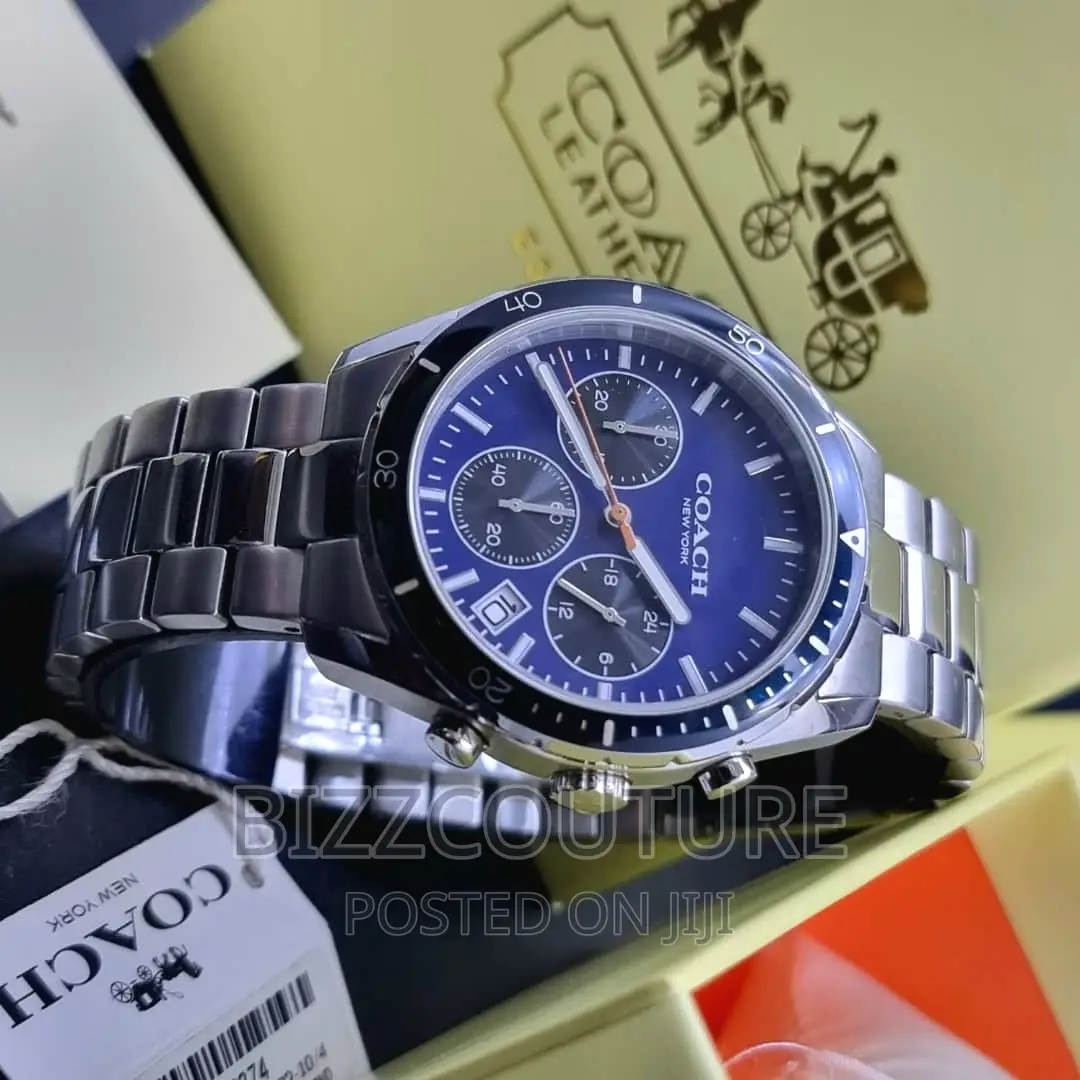 Original COACH Silver Steel Chain Watch Available in Store